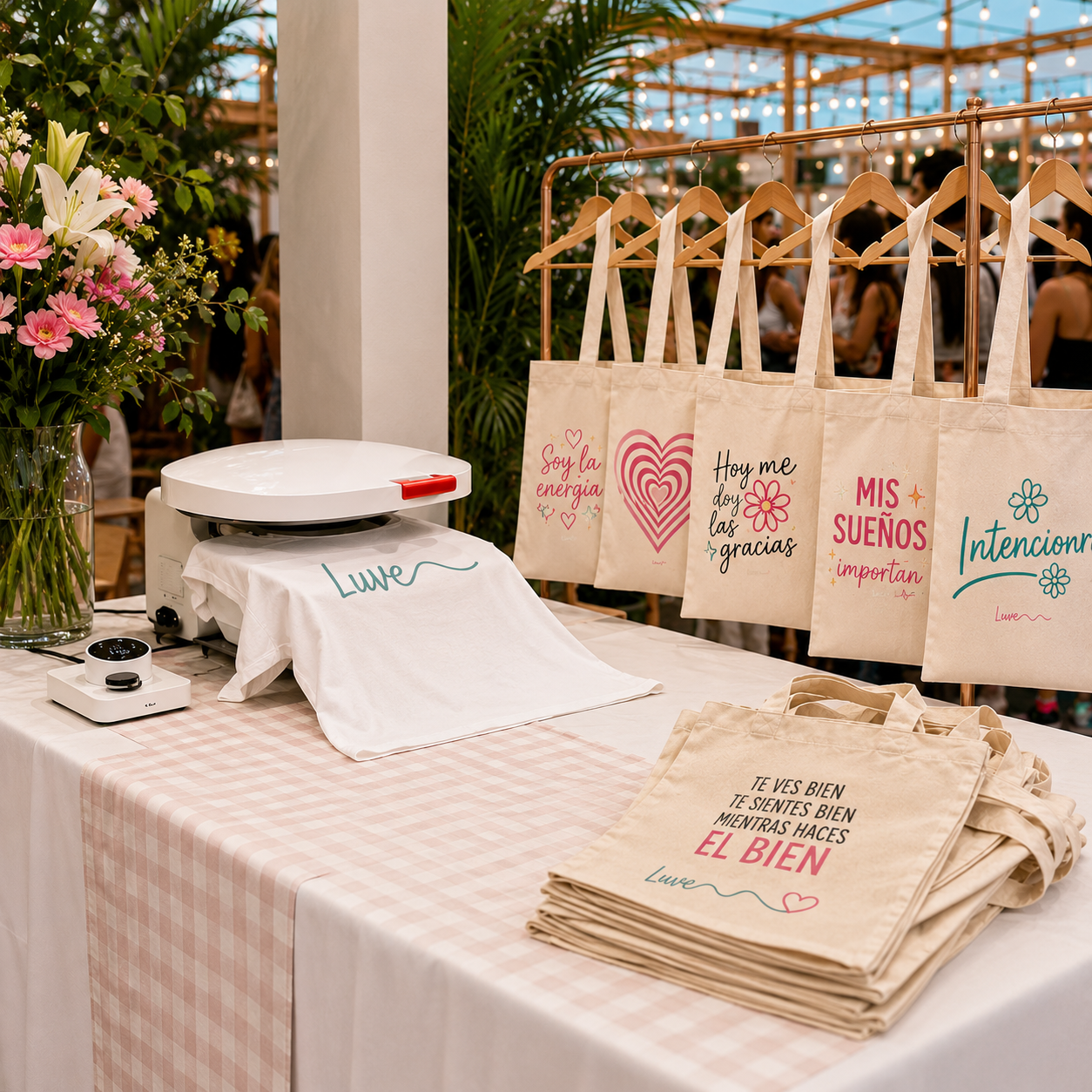 Tote Bags Station – Estación de Personalización para Eventos