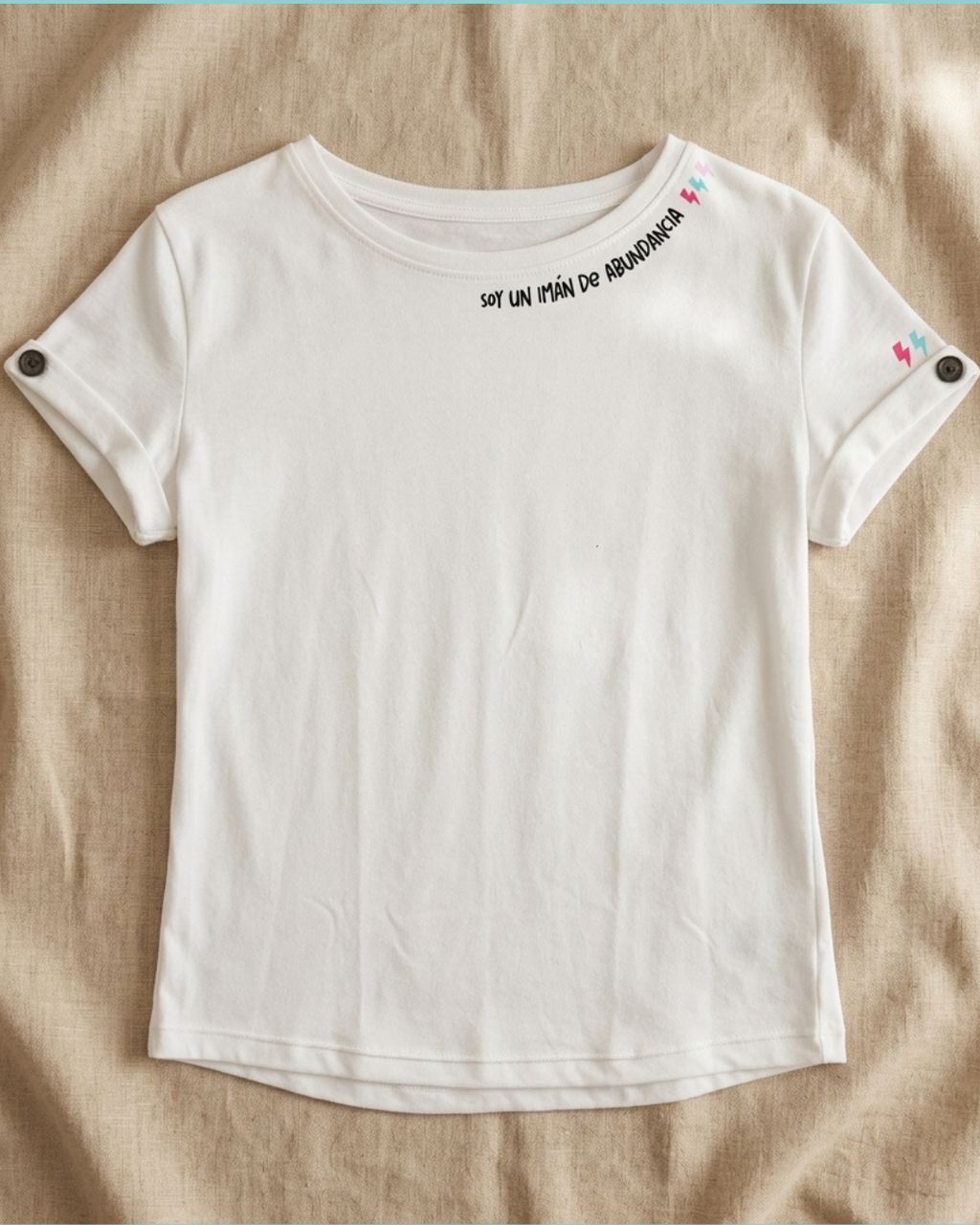 Camiseta Soy un Iman de Abundancia – Cuello