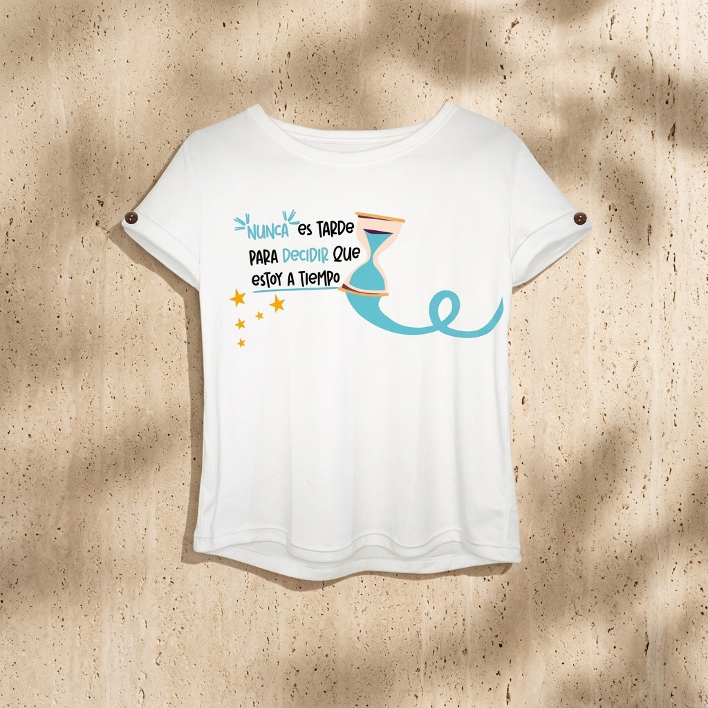Camiseta Nunca es tarde para decidir que estoy a tiempo